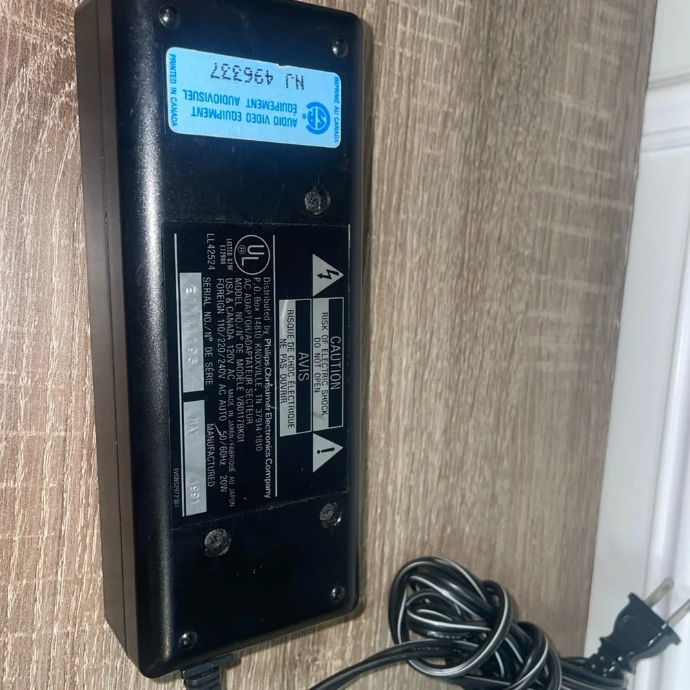Vintage Genuine Philips Power Cord AC Adaptor Charger No.E1WA11951 Works…(#18)